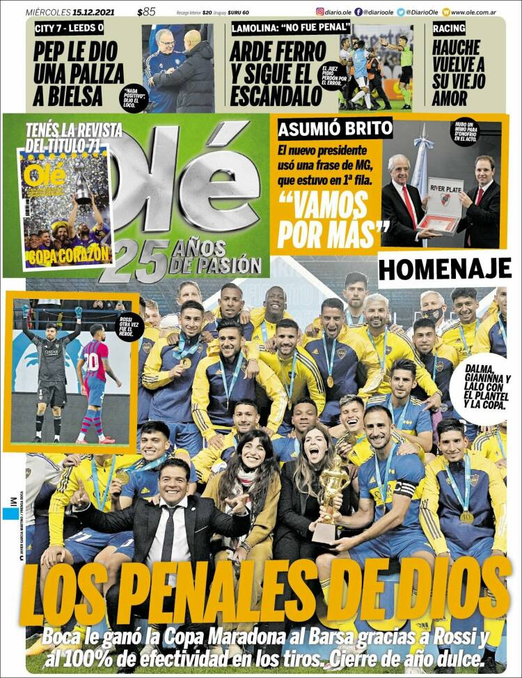 Portada de Olé (Argentina)