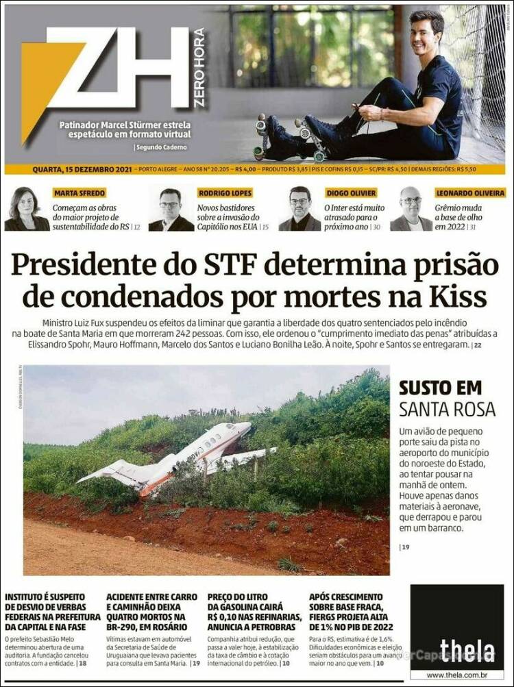 Portada de Zero Hora (Brasil)