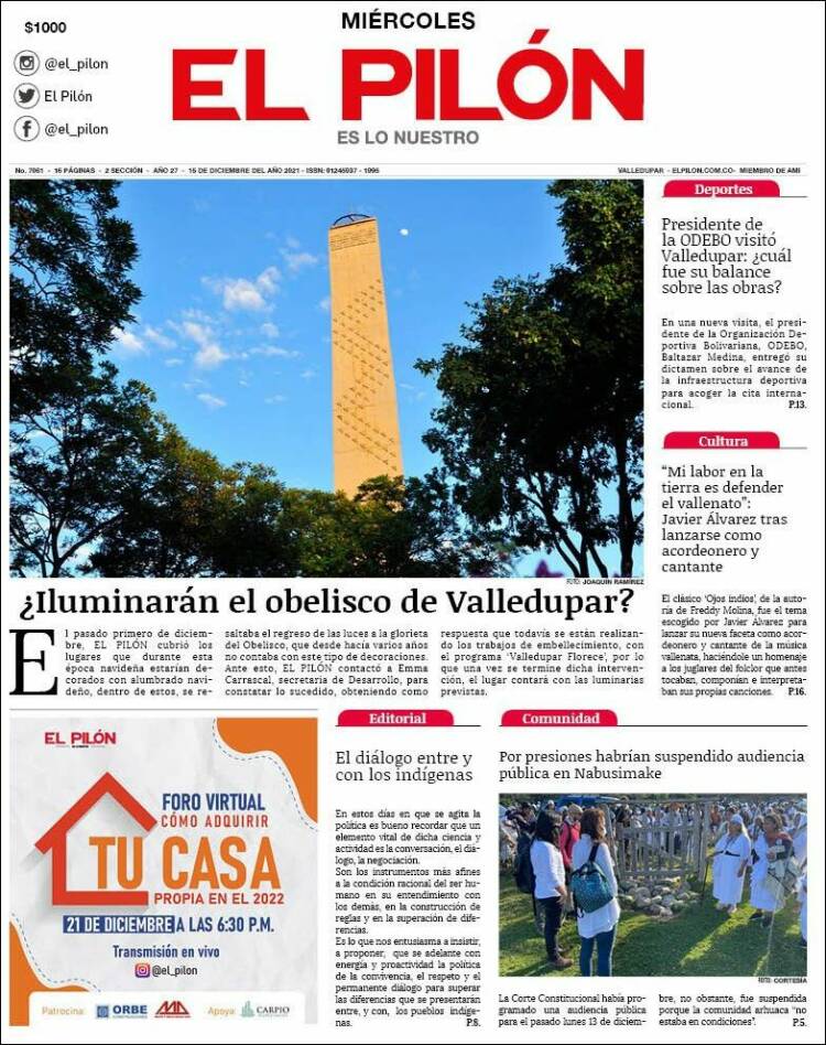 Portada de El Pilón (Colombia)