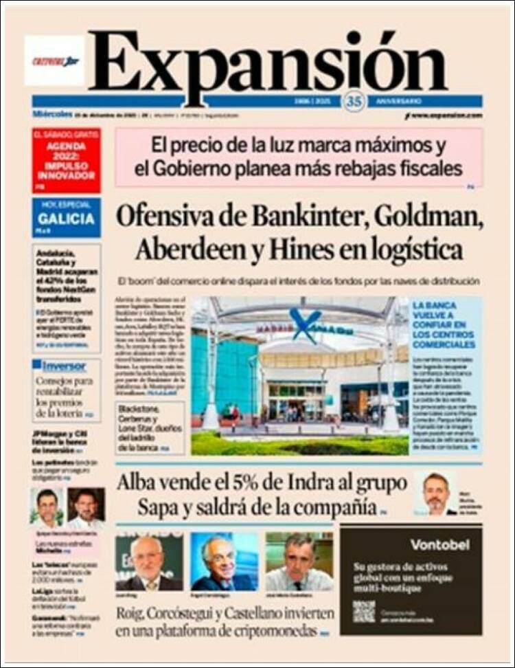 Portada de Expansión (Espa&ntilde;a)