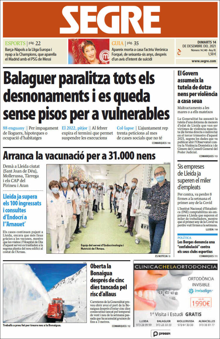 Portada de Segre (Espa&ntilde;a)