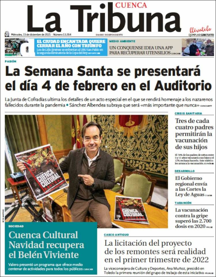 Portada de La Tribuna de Cuenca (Espa&ntilde;a)