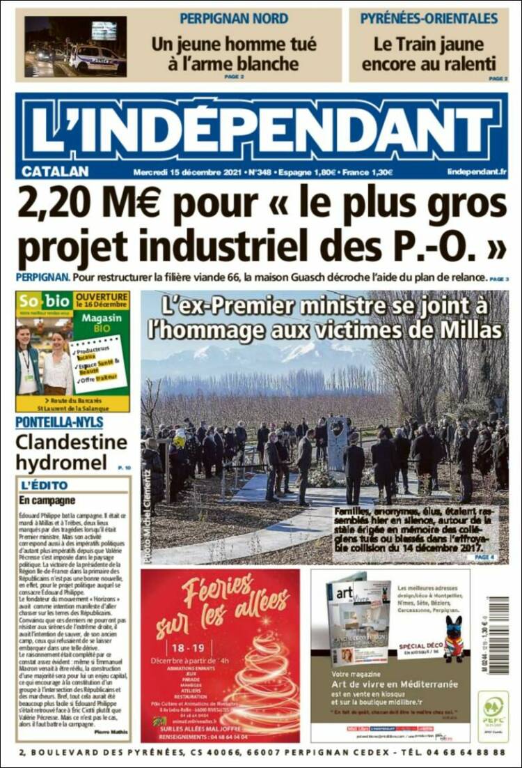 Portada de Le Indépendant (Francia)