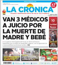 Portada de La Crónica de Baja California (M&eacute;xico)
