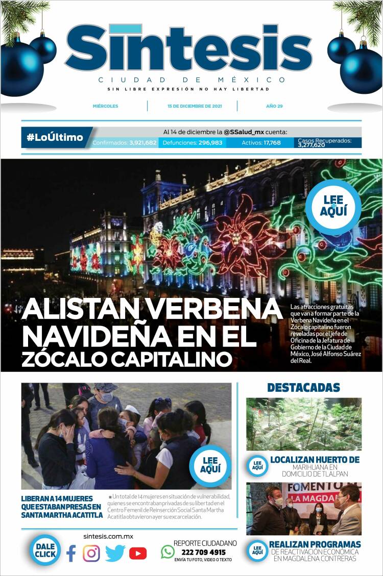 Portada de Síntesis Nacional (M&eacute;xico)