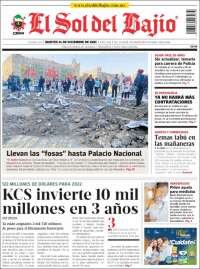 Portada de El Sol del Bajio (M&eacute;xico)