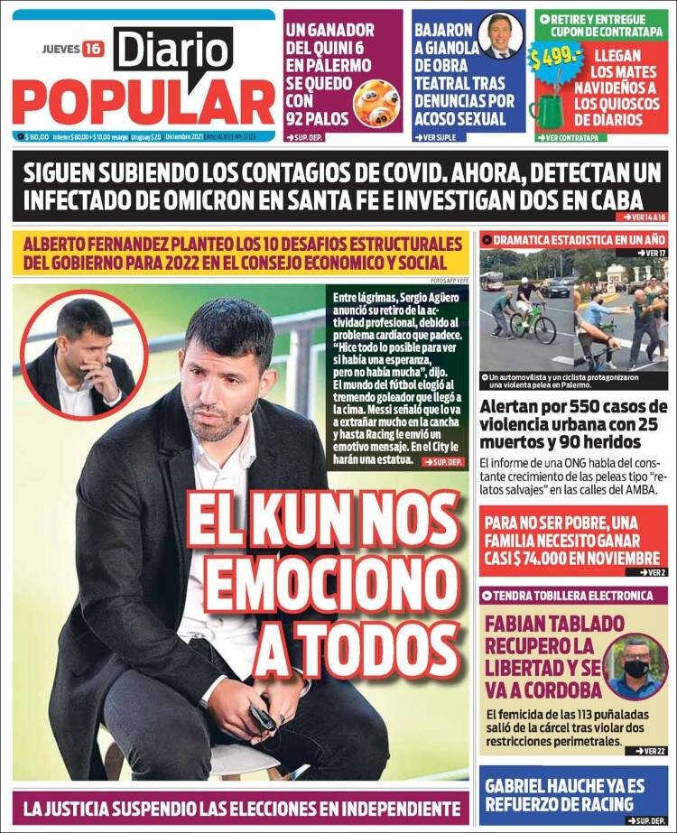 Portada de Diario Popular (Argentina)