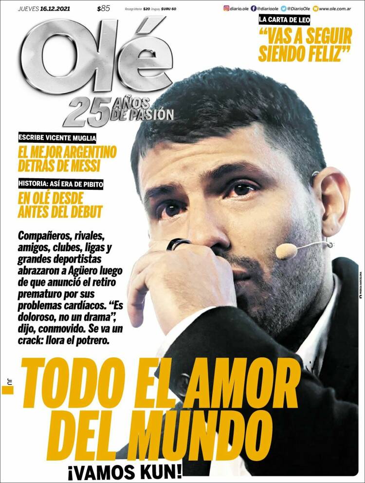 Portada de Olé (Argentina)