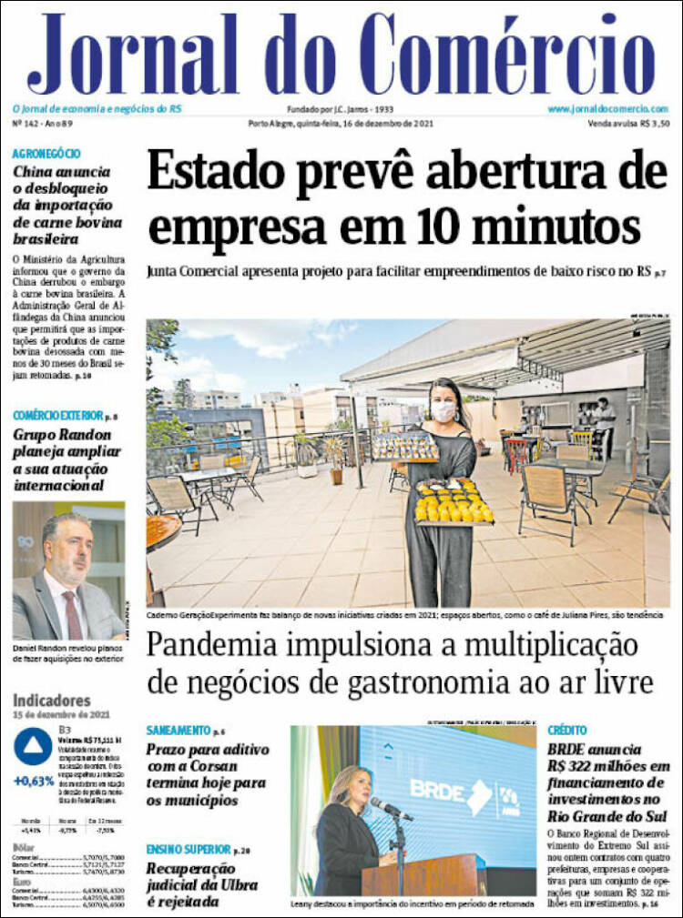 Portada de Jornal do Comércio (Brasil)