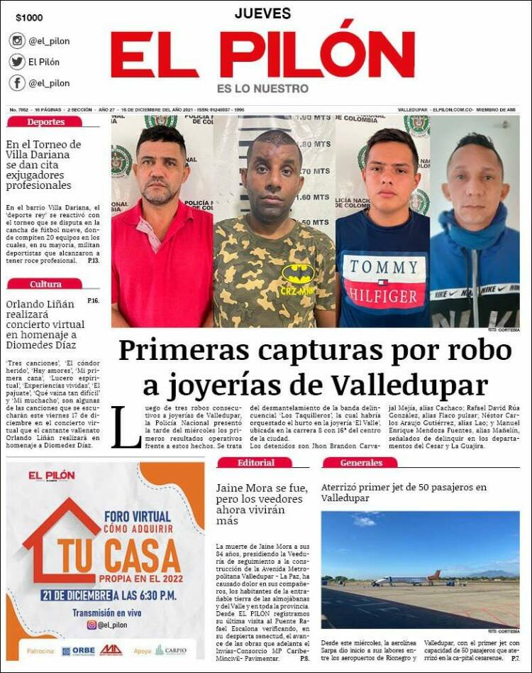 Portada de El Pilón (Colombia)