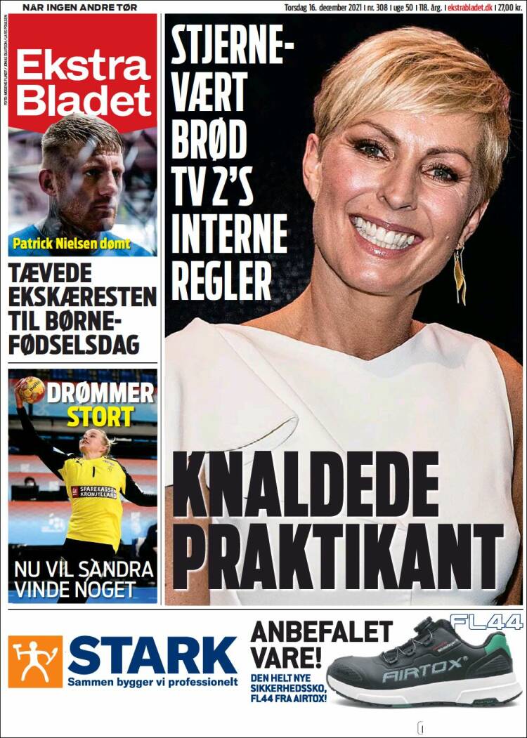 Portada de Ekstra Bladet (Dinamarca)