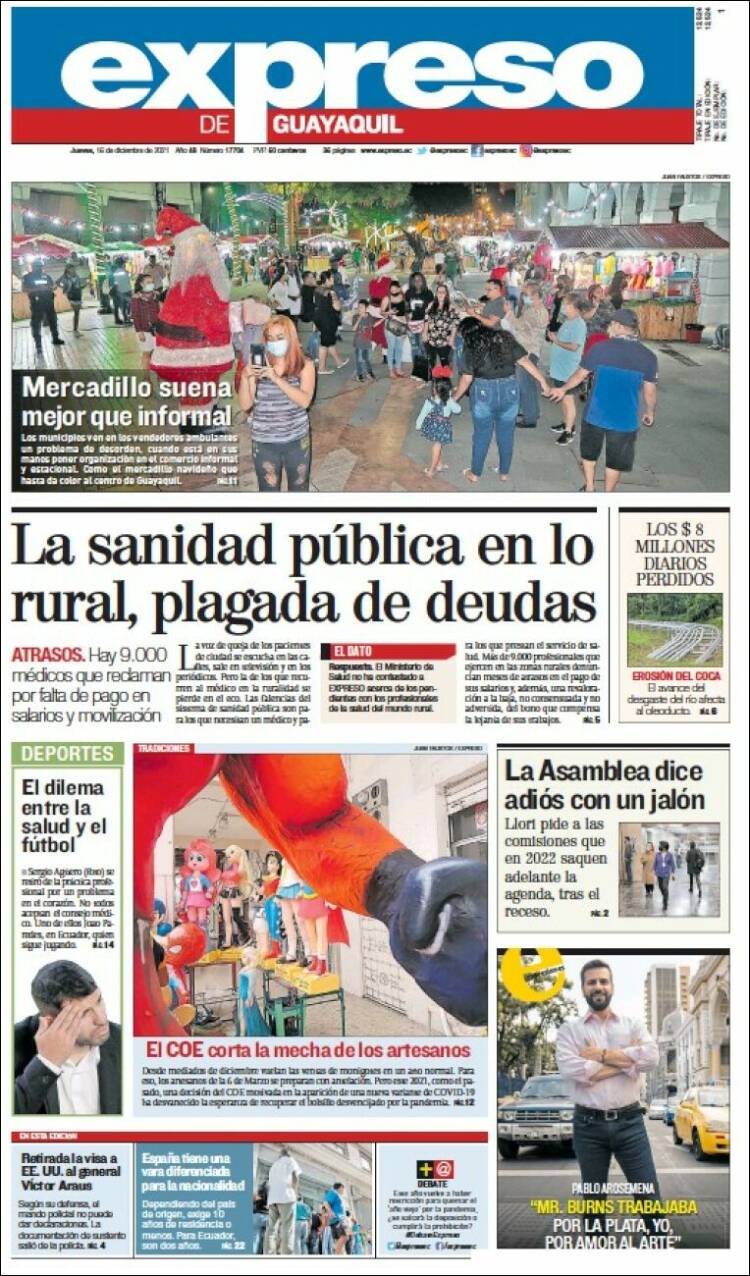 Portada de Expreso (Ecuador)
