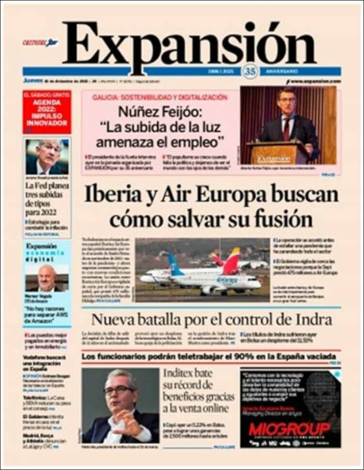 Portada de Expansión (Espa&ntilde;a)
