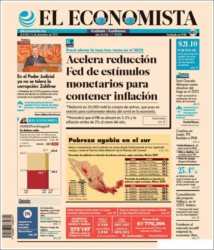Portada de El Economista (M&eacute;xico)