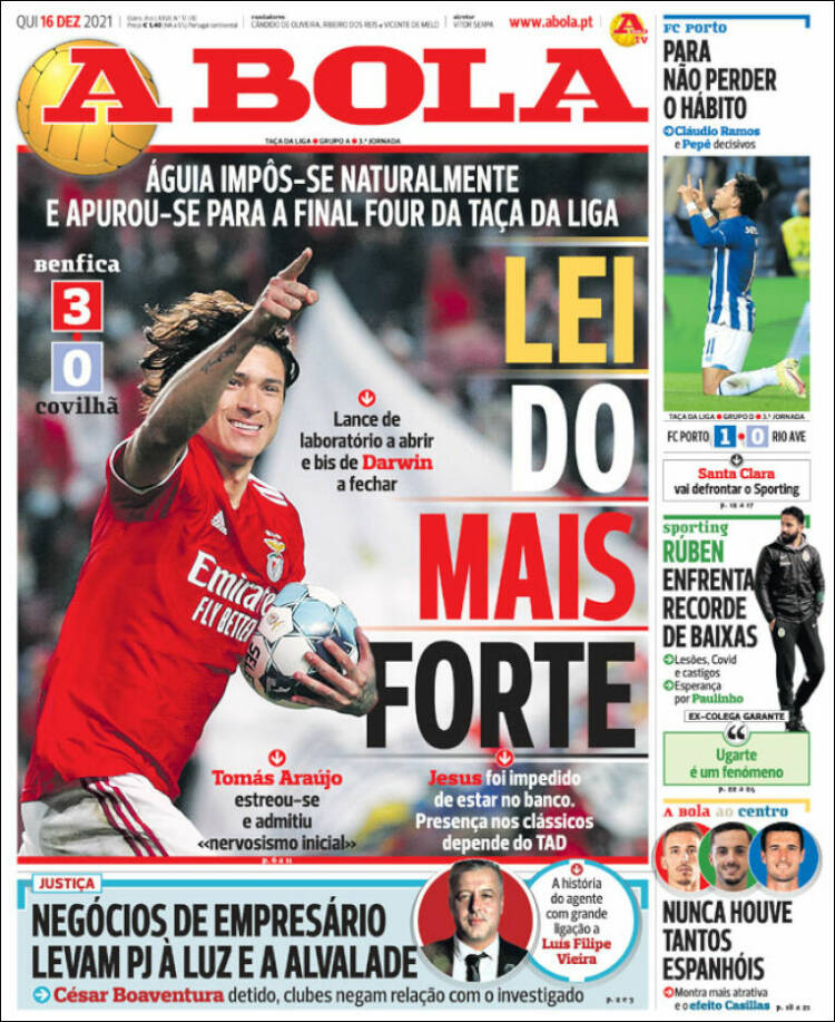 Portada de A Bola (Portugal)