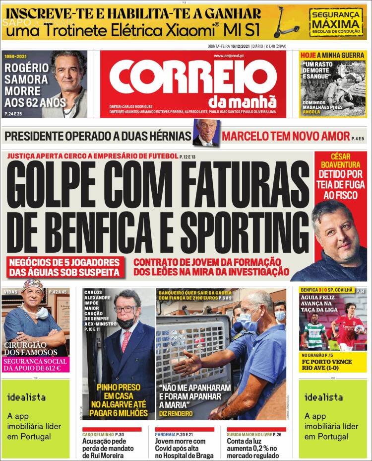 Portada de Correio da Manhã (Portugal)