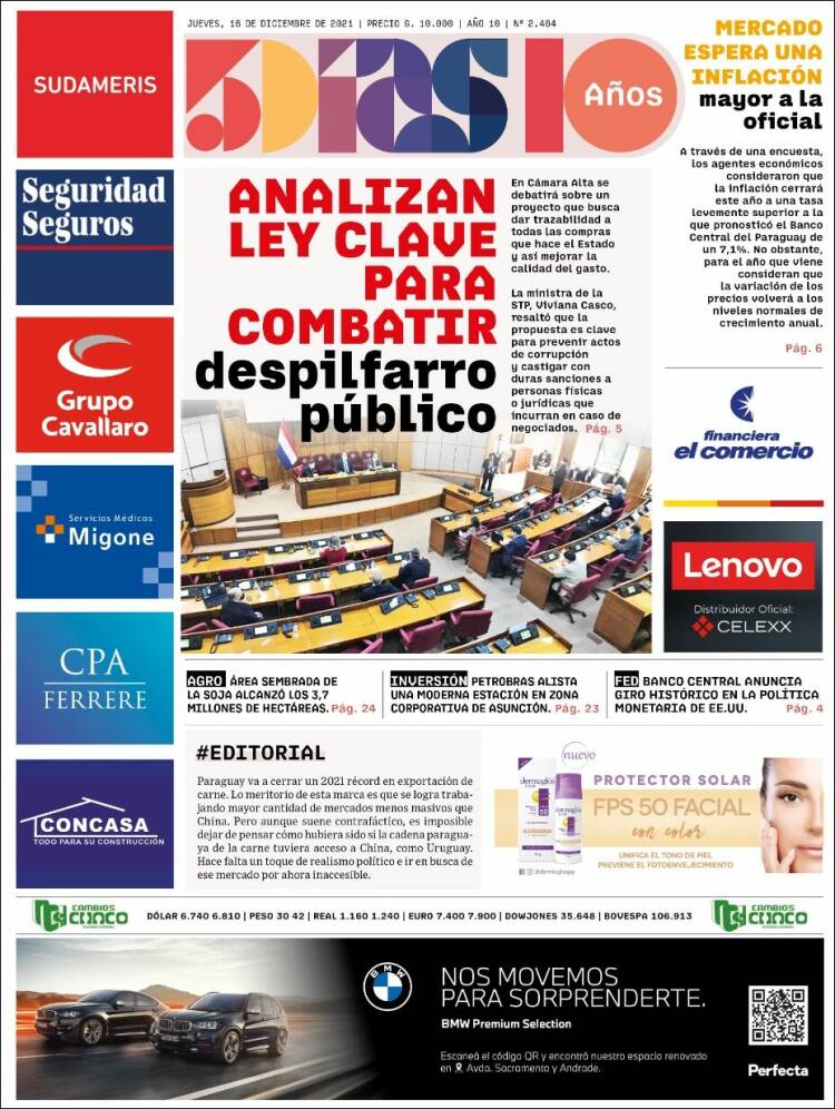 Portada de 5 Días (Paraguay)