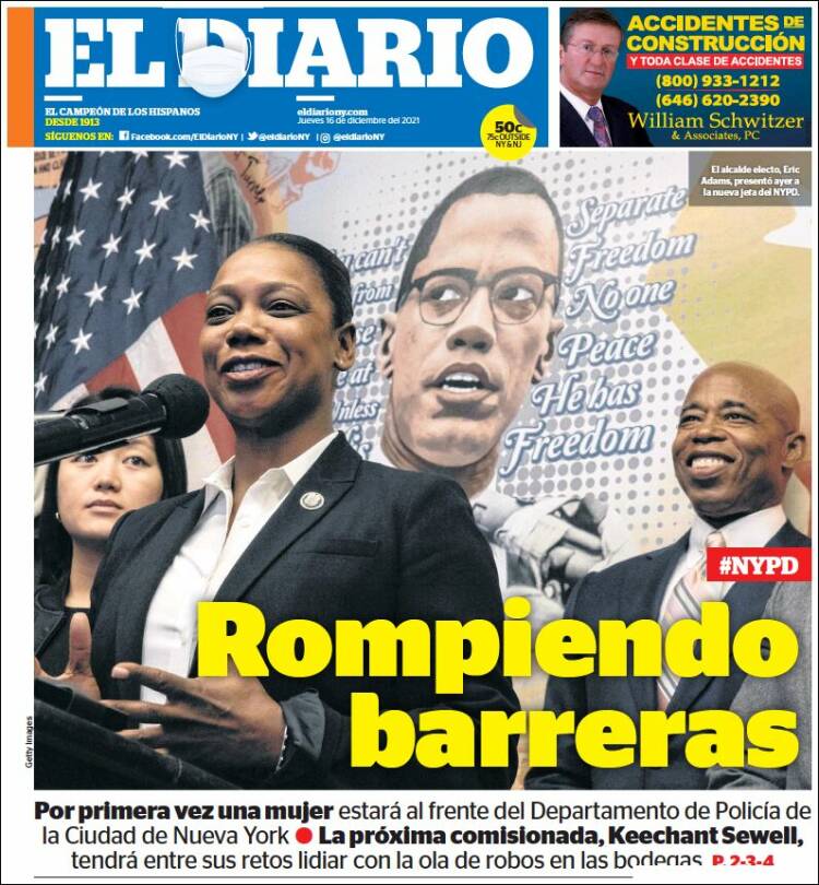 Portada de El Diario NY (USA)