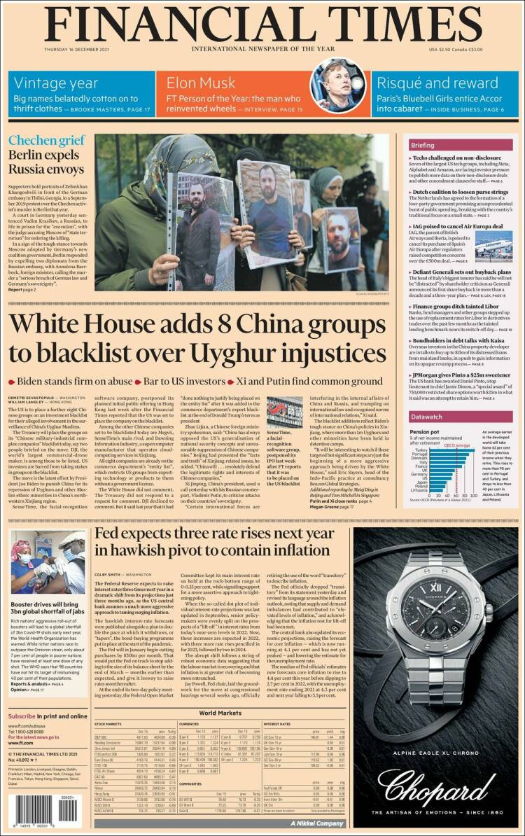 Portada de Financial Times - USA (USA)