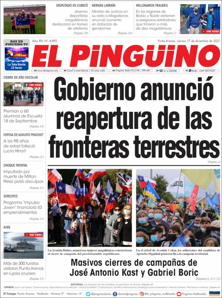 Portada de El Pingüino (Chile)