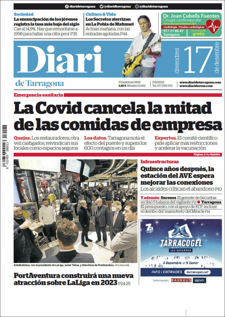 Portada de Diari de Tarragona (Espa&ntilde;a)