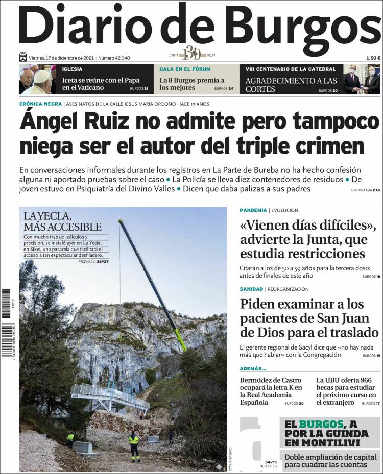 Portada de Diario de Burgos (Espa&ntilde;a)