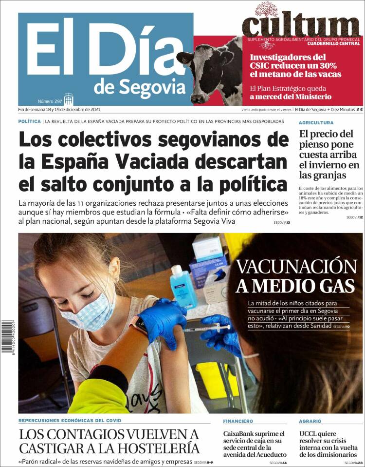 Portada de El Día de Segovia (Espa&ntilde;a)