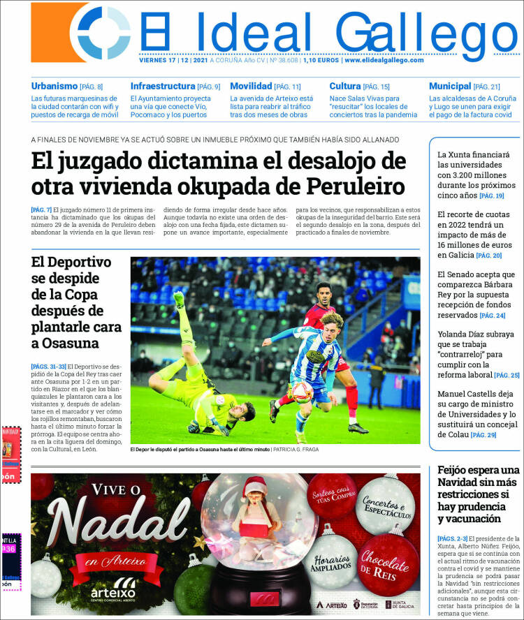 Portada de El Ideal Gallego (Espa&ntilde;a)