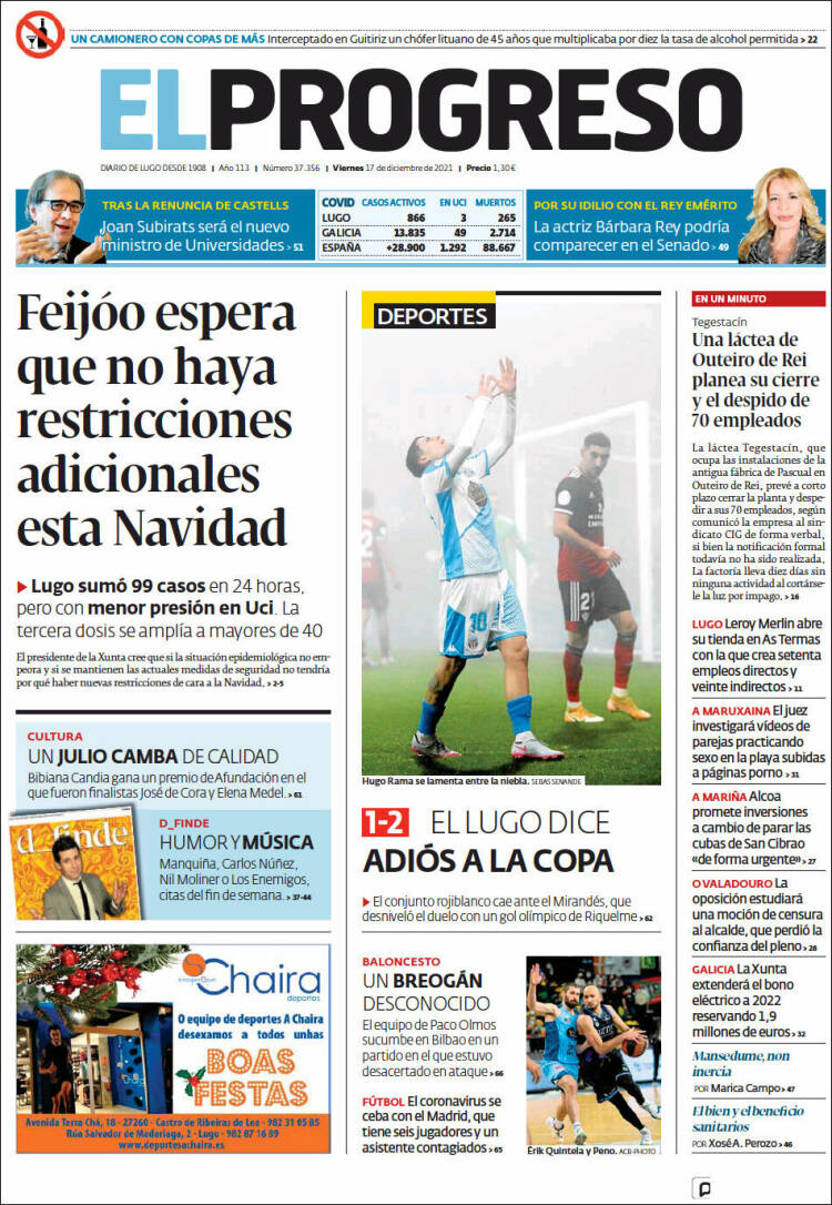 Portada de El Progreso (Espa&ntilde;a)