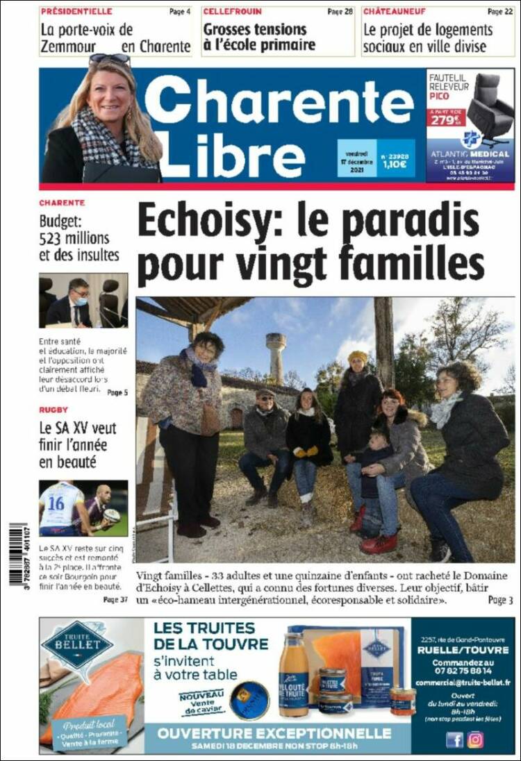 Portada de Charente Libre (Francia)
