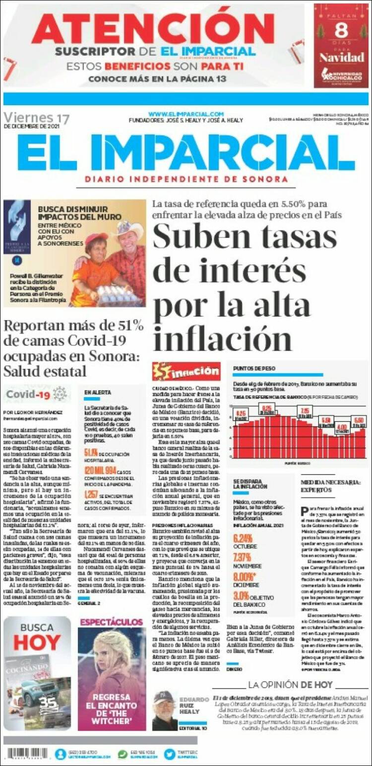 Portada de El Imparcial (México)