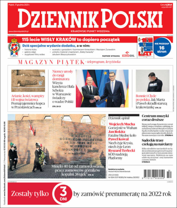 Portada de Dziennik (Polonia)