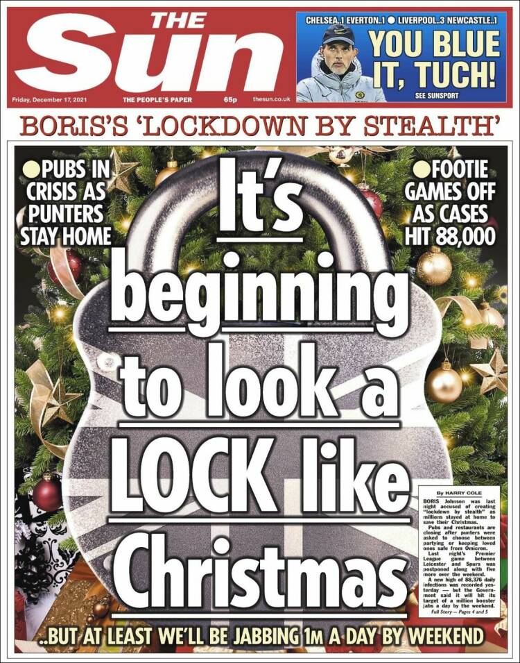 Portada de The Sun (Reino Unido)