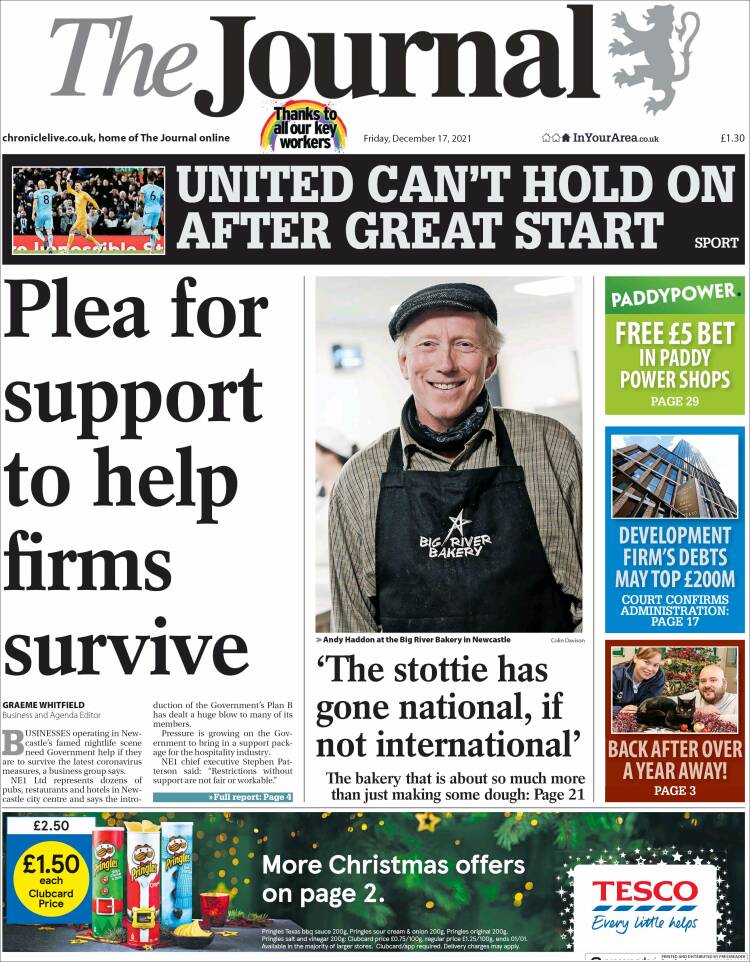 Portada de The Journal (Reino Unido)