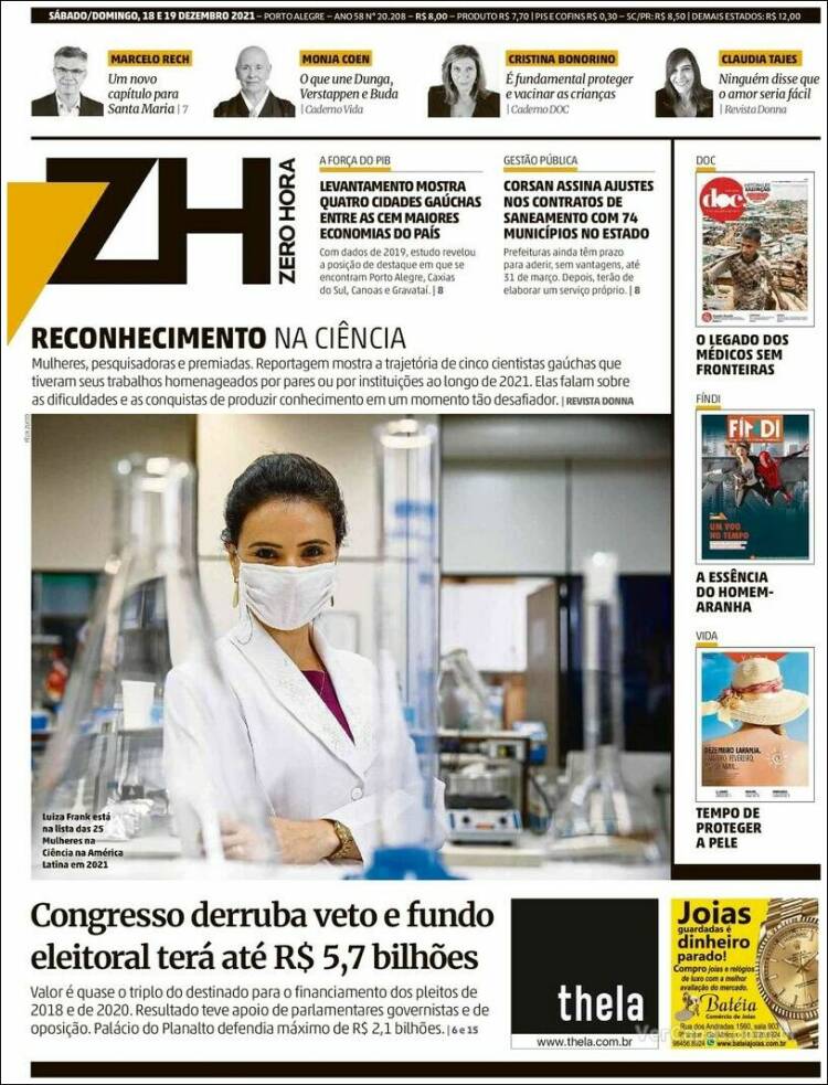 Portada de Zero Hora (Brasil)