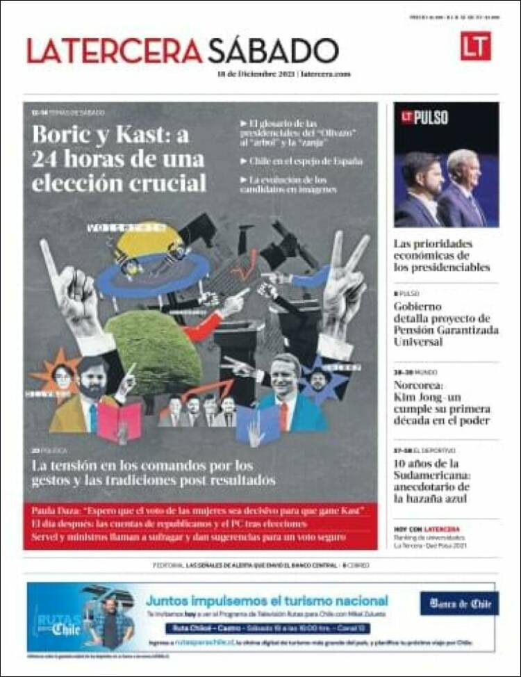 Portada de La Tercera (Chile)