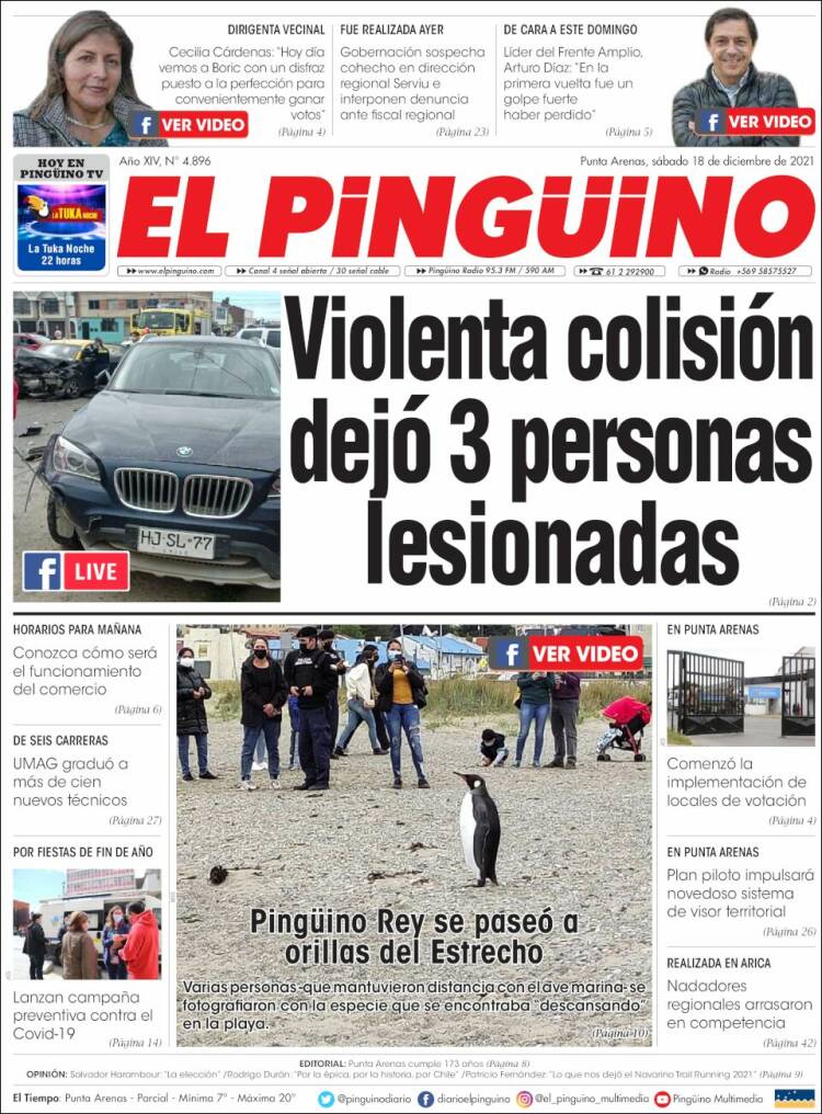 Portada de El Pingüino (Chile)