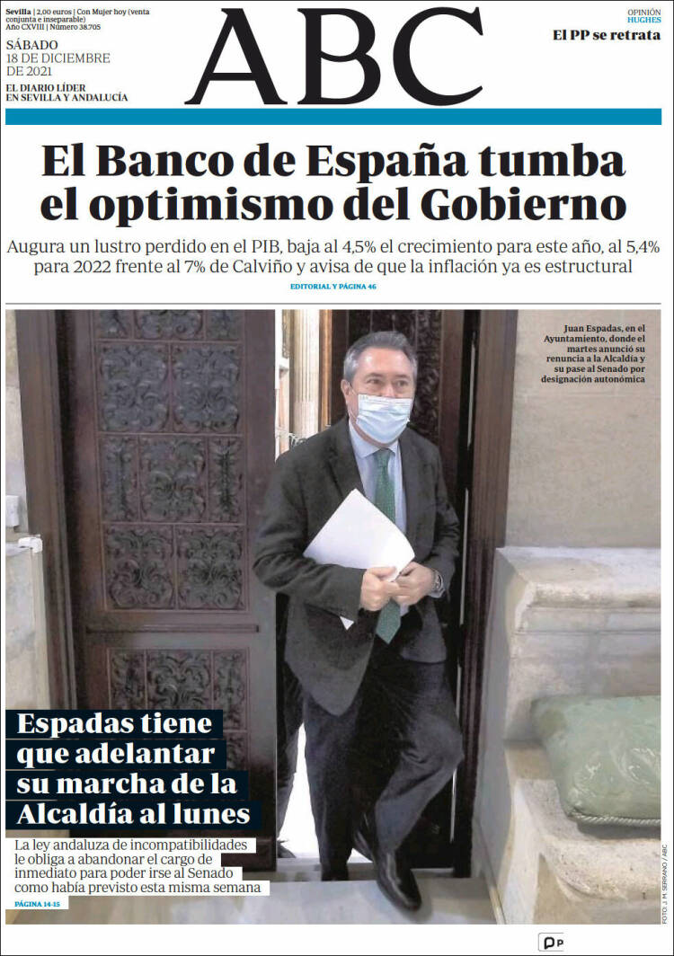 Portada de ABC - Sevilla (Espa&ntilde;a)