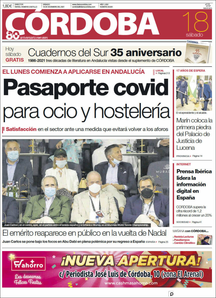 Portada de Diario de Córdoba (Espa&ntilde;a)