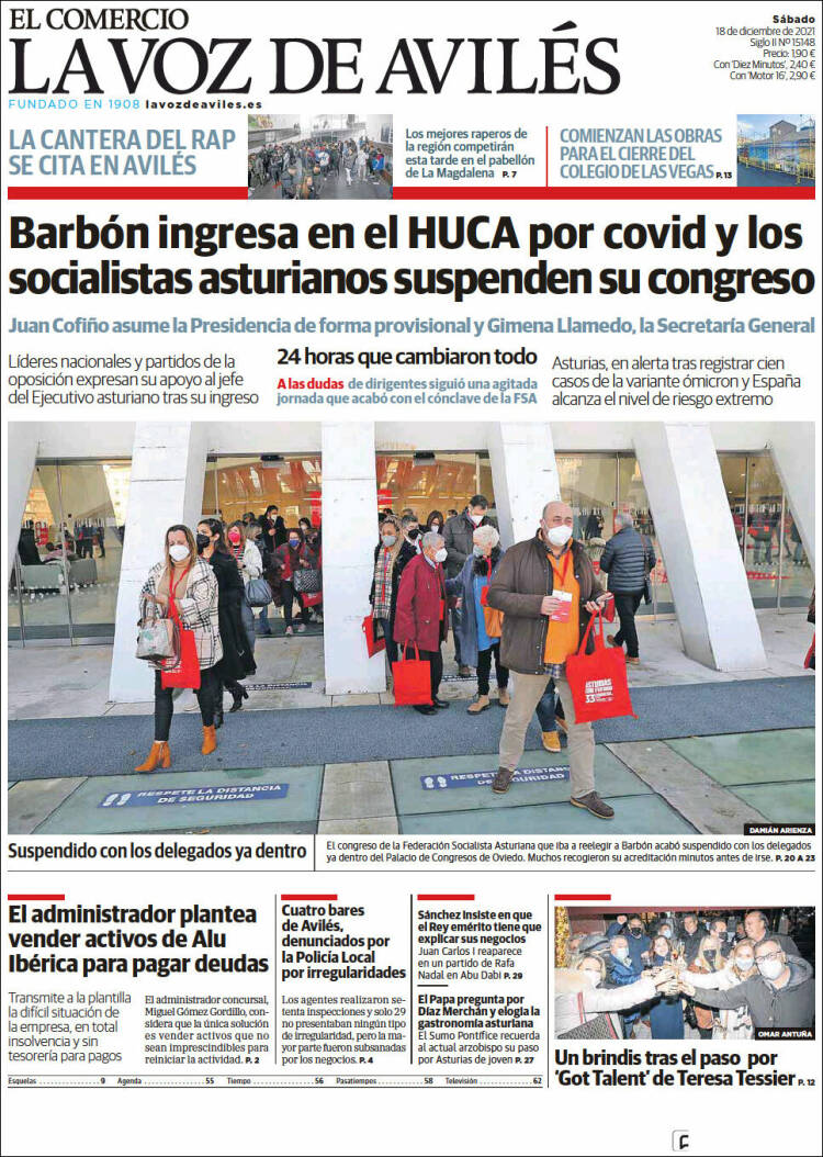 Portada de El Comercio - Avilés (Espa&ntilde;a)