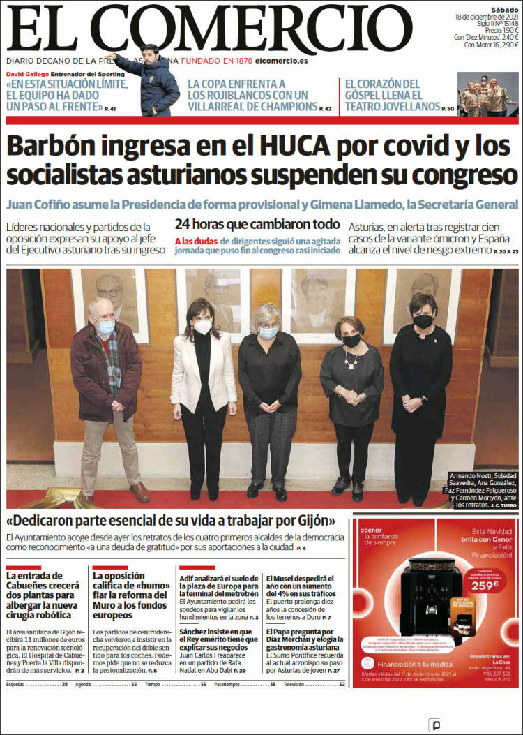 Portada de El Comercio - Gijón (Espa&ntilde;a)