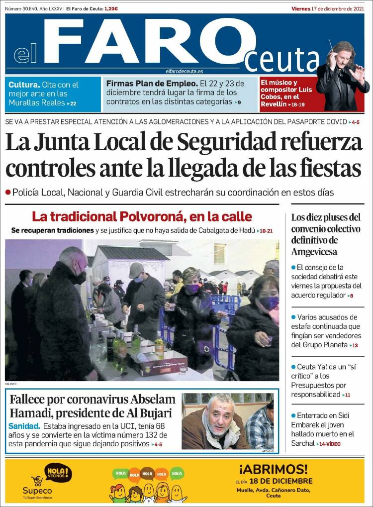 Portada de El Faro de Ceuta (Espa&ntilde;a)