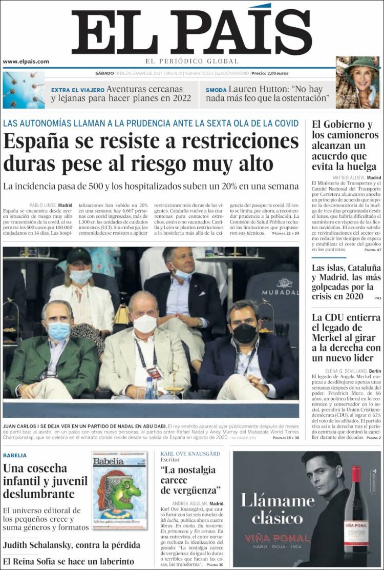 Portada de El País (Espa&ntilde;a)