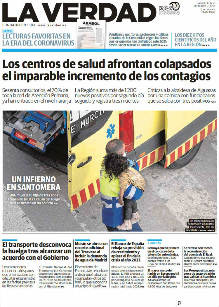 Portada de La Verdad de Murcia (Espa&ntilde;a)