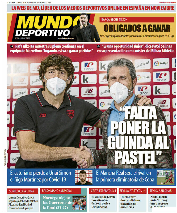 Portada de Mundo Deportivo Bizkaia (Espa&ntilde;a)