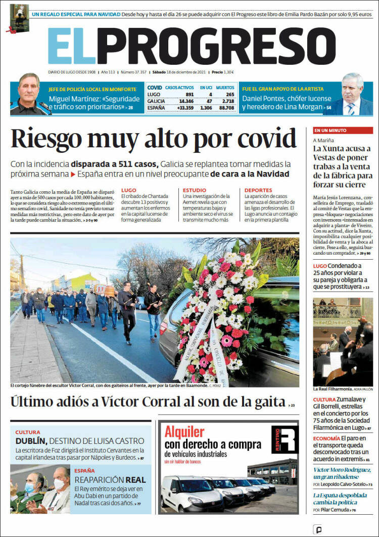 Portada de El Progreso (Espa&ntilde;a)