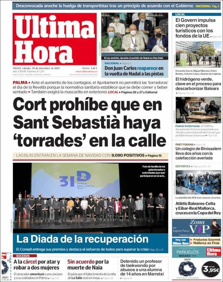 Portada de Última Hora (Espa&ntilde;a)