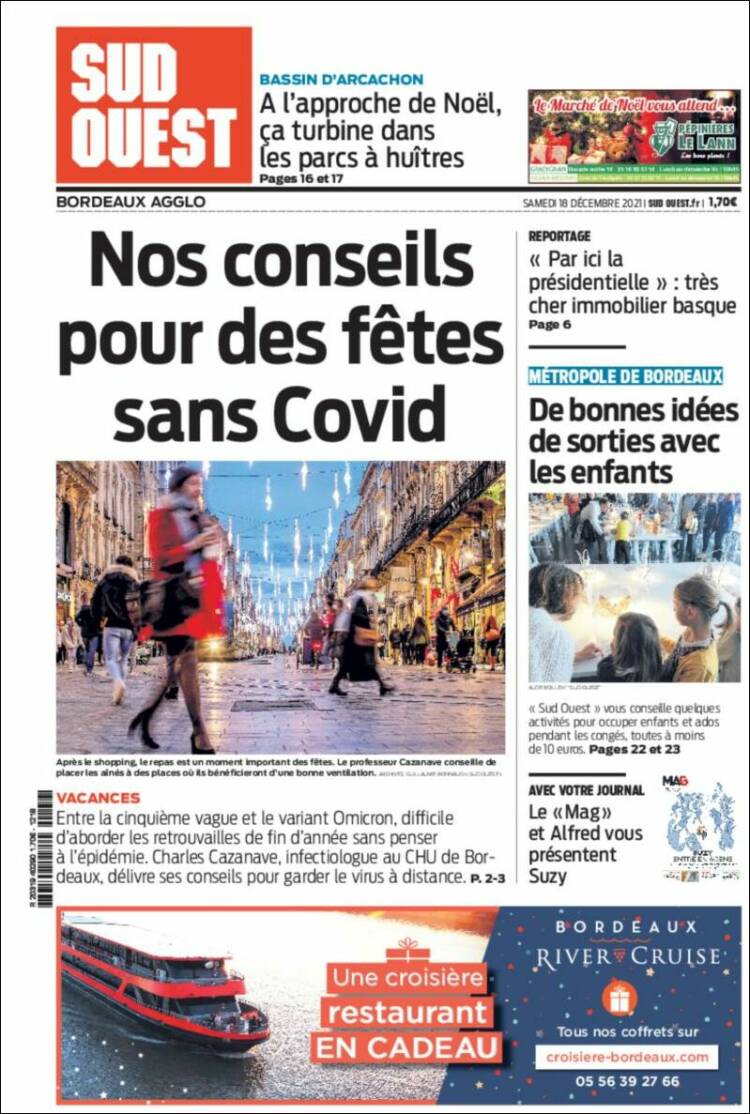 Portada de Sud Ouest (Francia)