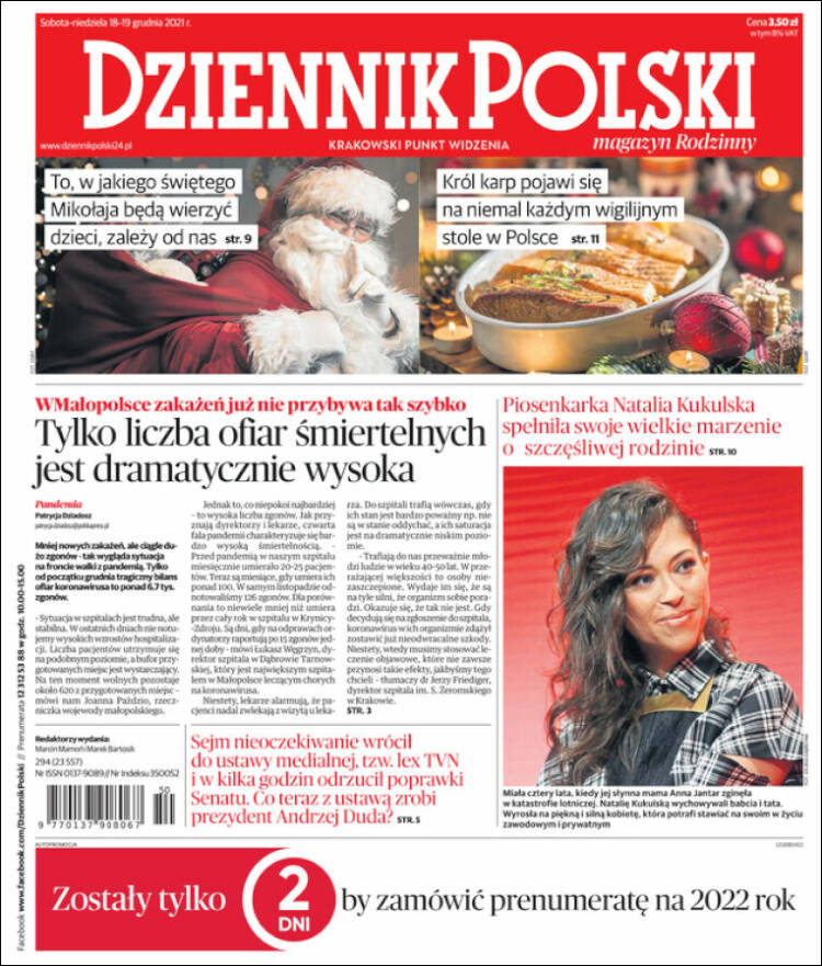 Portada de Dziennik (Polonia)
