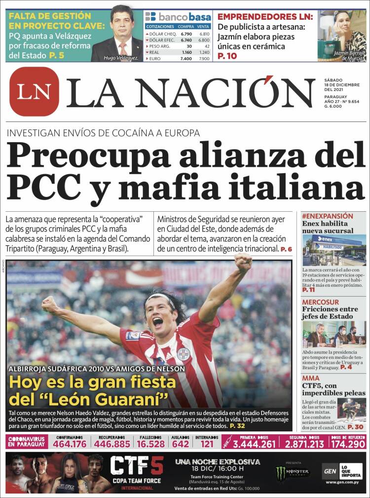 Portada de La Nación (Paraguay)